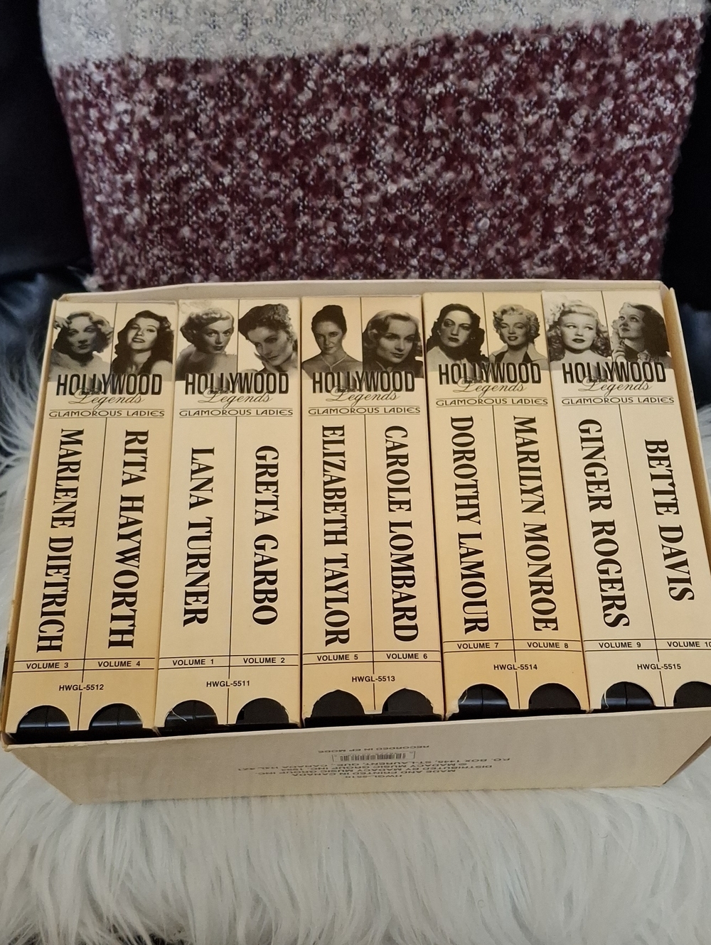 Hollywood Legends Glamorous Ladies VHS Box Set - Beige and Black
